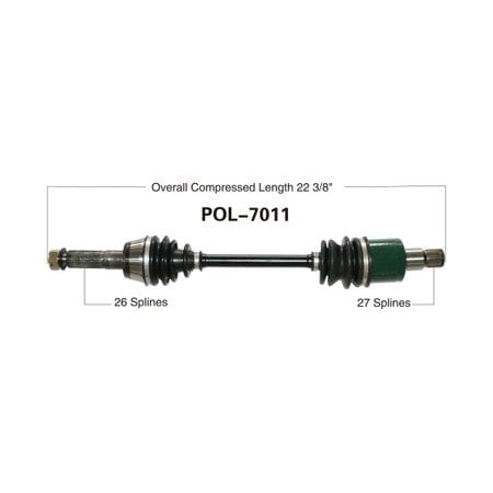 Wide Open OE Replacement CV Axle for POL REAR RZR 800 EPS 08-14 POL-7011